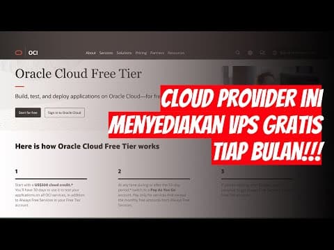 Dapat VPS Gratis Tiap Bulan Dari Oracle Cloud Infrastructure!