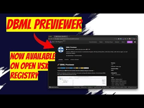 DBML Previewer Update | Sudah Tersedia di Open VSX - Untuk Antigravity dan VSCodium